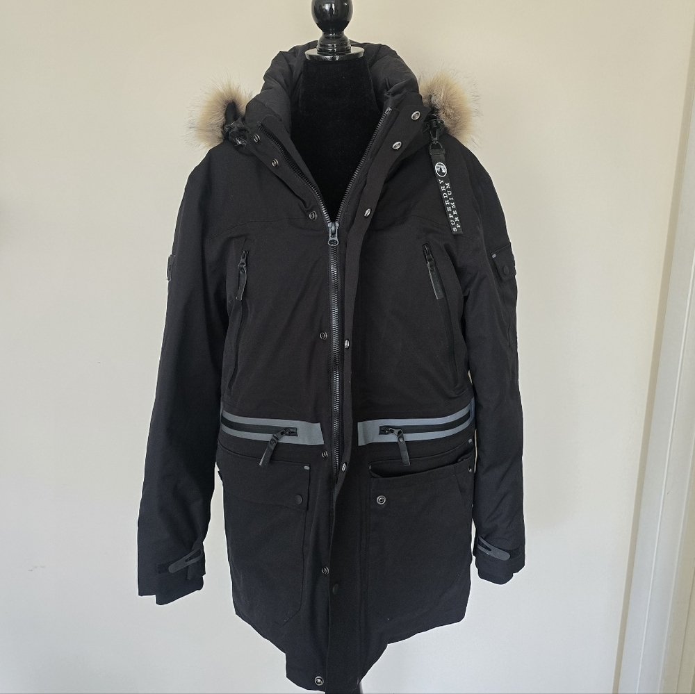 Superdry Premium 9010 Duck Down Parka Jacket Coat Men's XL Waterproof